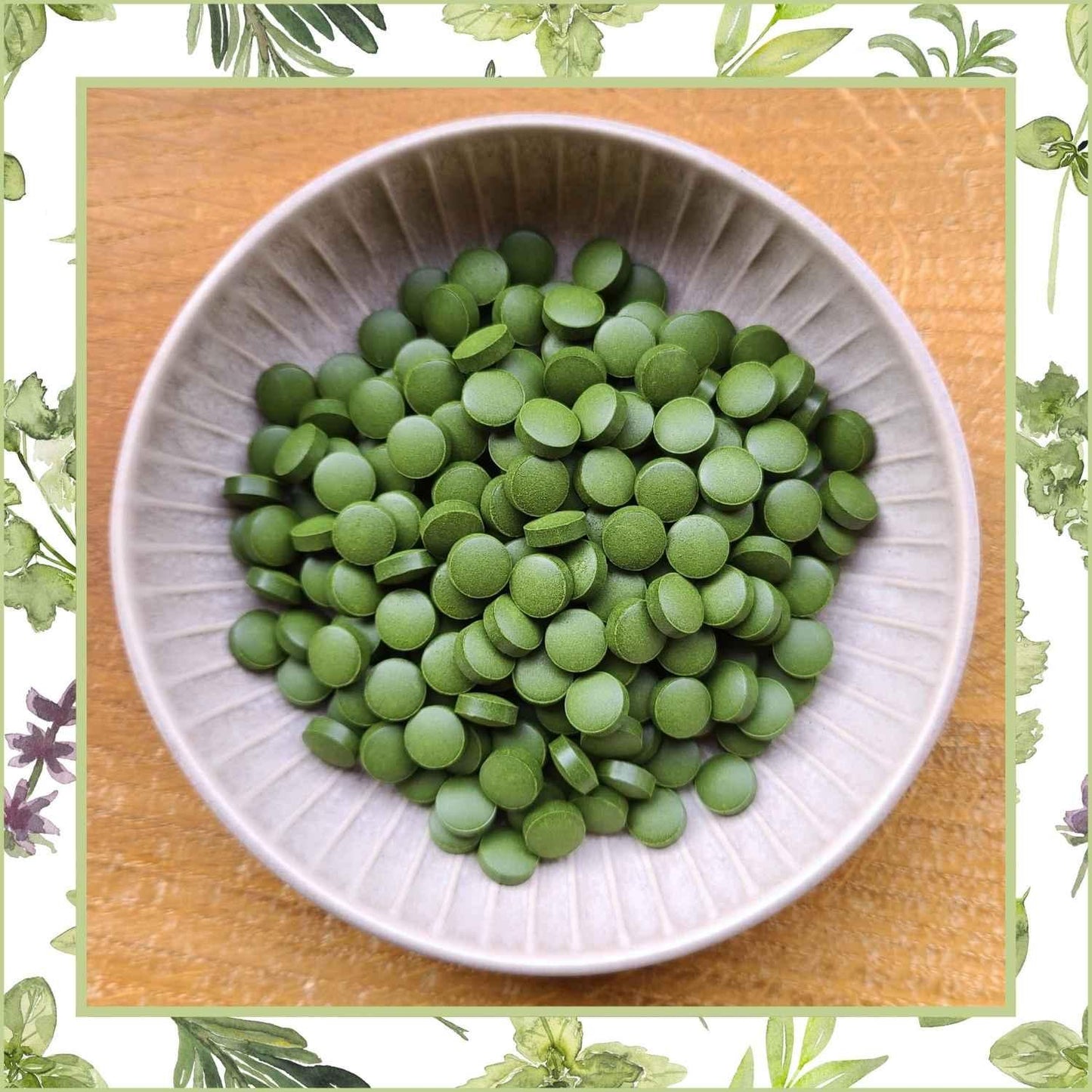 Chlorella Presslinge von oben Naturstoff