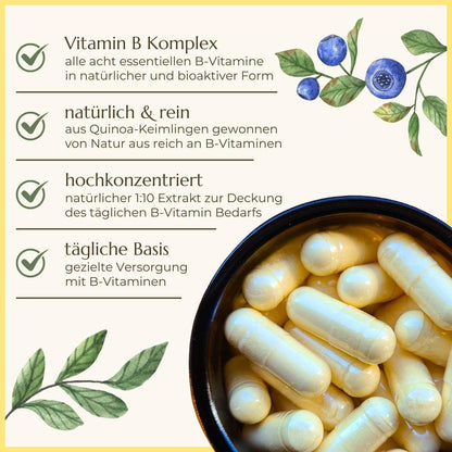 Eigenschaften der Quinoasprossen Kapseln aufgelistet Naturstoff