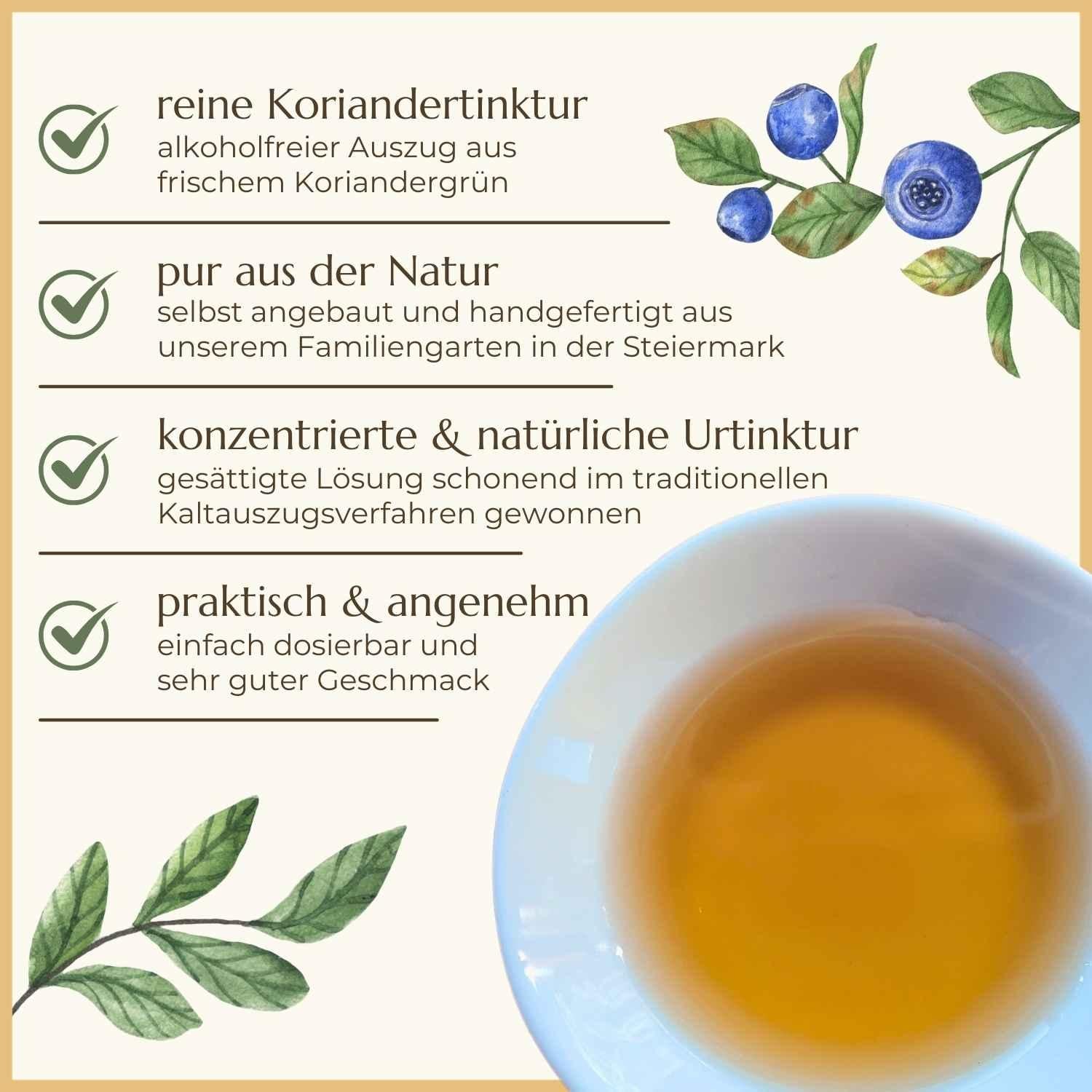Eigenschaften der Koriander Tinktur | Naturstoff