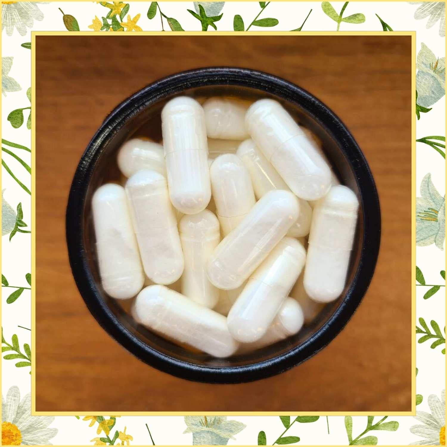 Magnesium Kapseln in Tiegel von Naturstoff