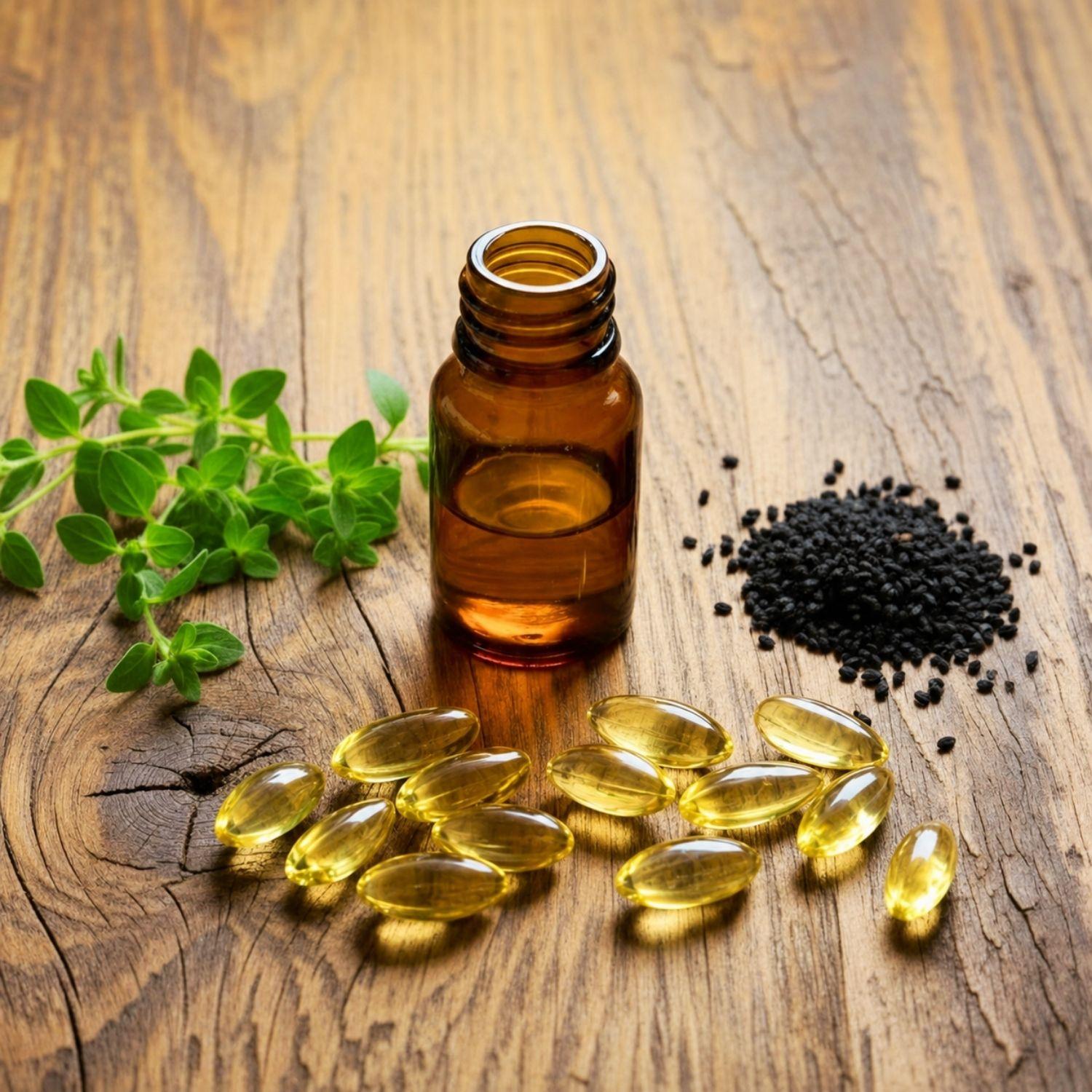 Oregano & Schwarzkümmel als Öl | Naturstoff