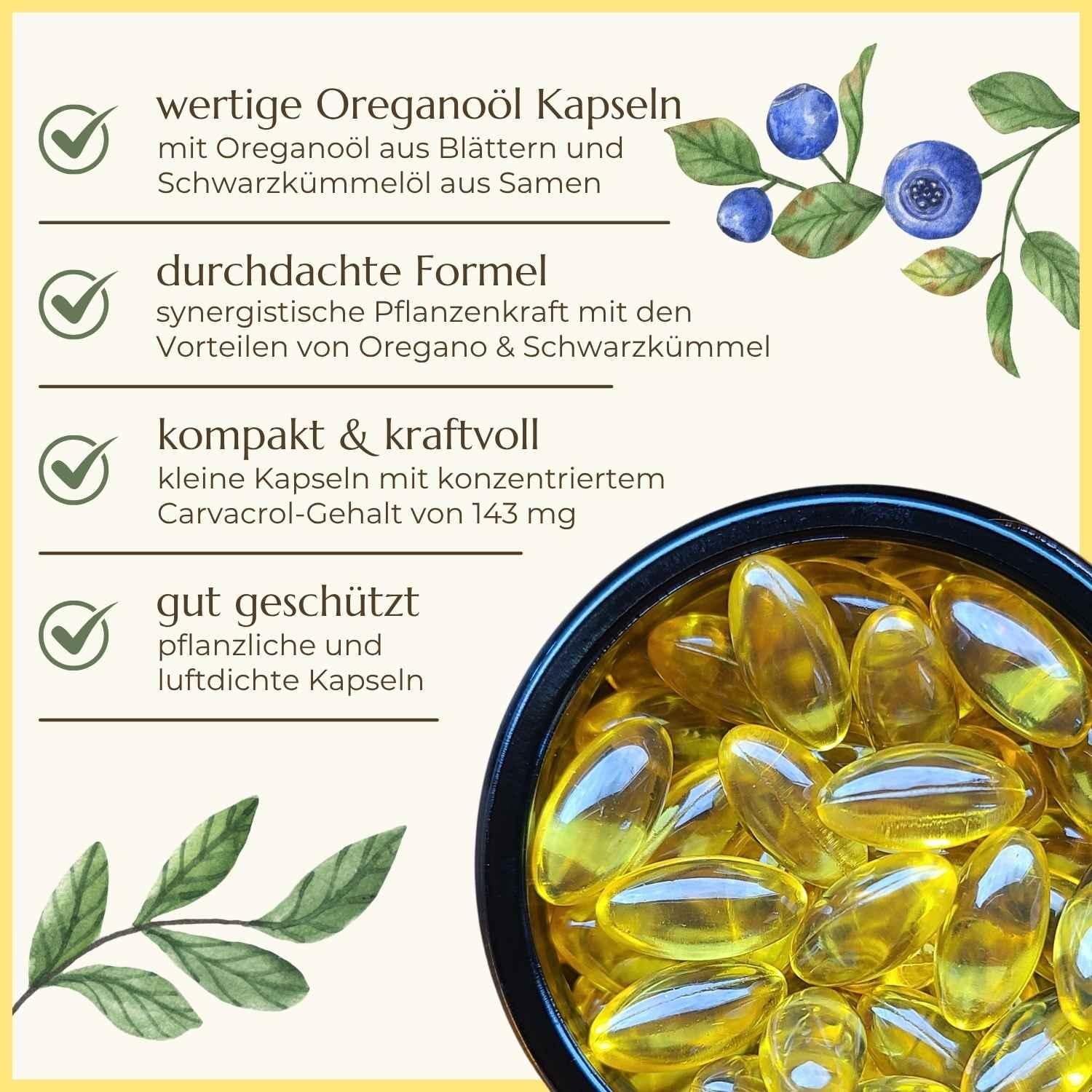 Premiumqualität & Eigenschaften Oreganoöl Kapseln | Naturstoff