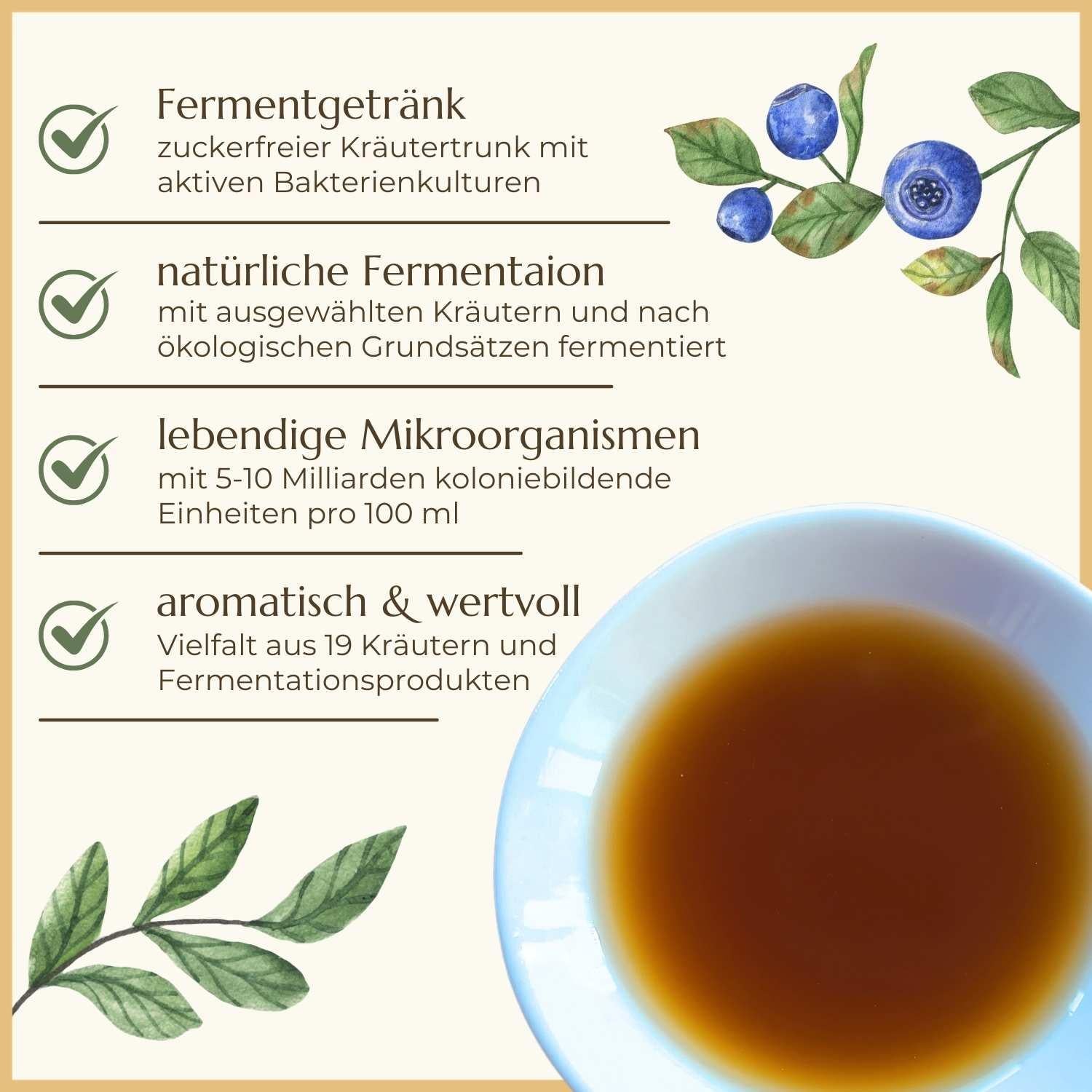 Premiumqualität des Fermentgetränks | Naturstoff