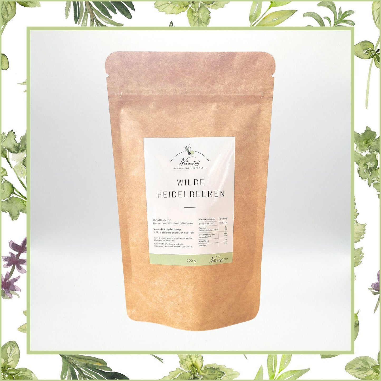 Wilde Heidelbeere Pulver | Naturstoff