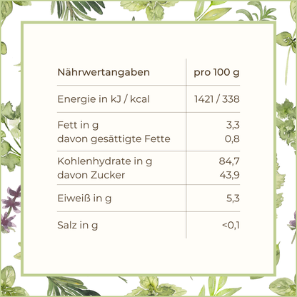 Wilde Heidelbeere Pulver Nährwertangabe | Naturstoff
